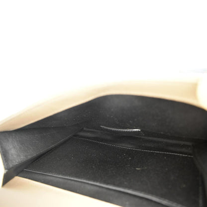 YVES SAINT LAURENT Cassandre Flap Leather Pouch Beige