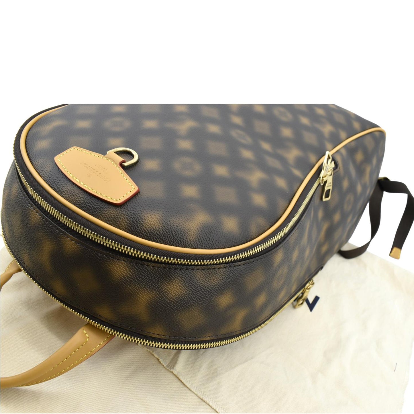 Louis Vuitton Ellipse Coated Canvas Backpack Bag Brown