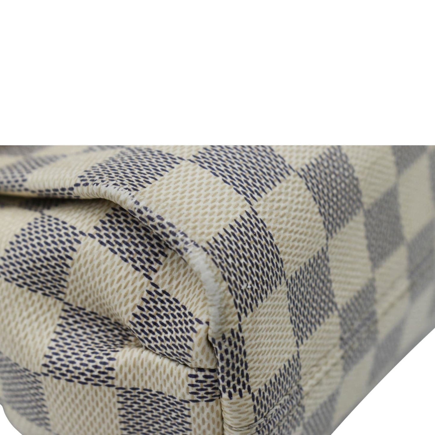 LOUIS VUITTON Croisette Damier Azur Satchel Crossbody Bag White