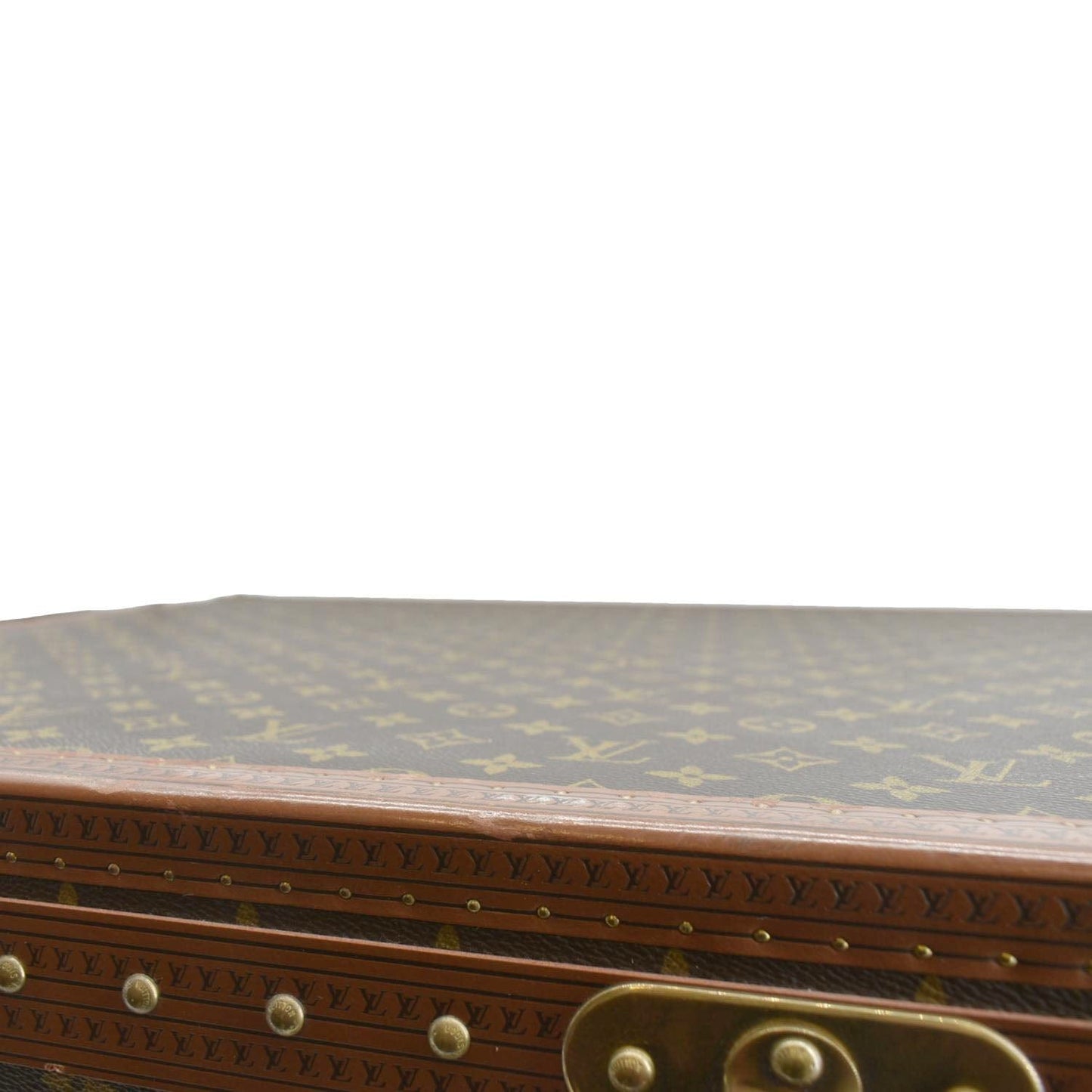 LOUIS VUITTON Bisten 75 Vintage Monogram Canvas Travel Suitcase Bag Brown