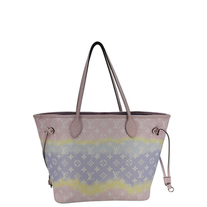 LOUIS VUITTON Neverfull Escale MM Pastel Monogram Giant Canvas Shoulder Bag Multicolor