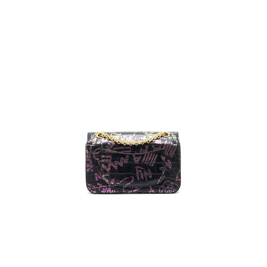 Chanel Small 2.55 Reissue Croc Embossed Leather Flap Bag