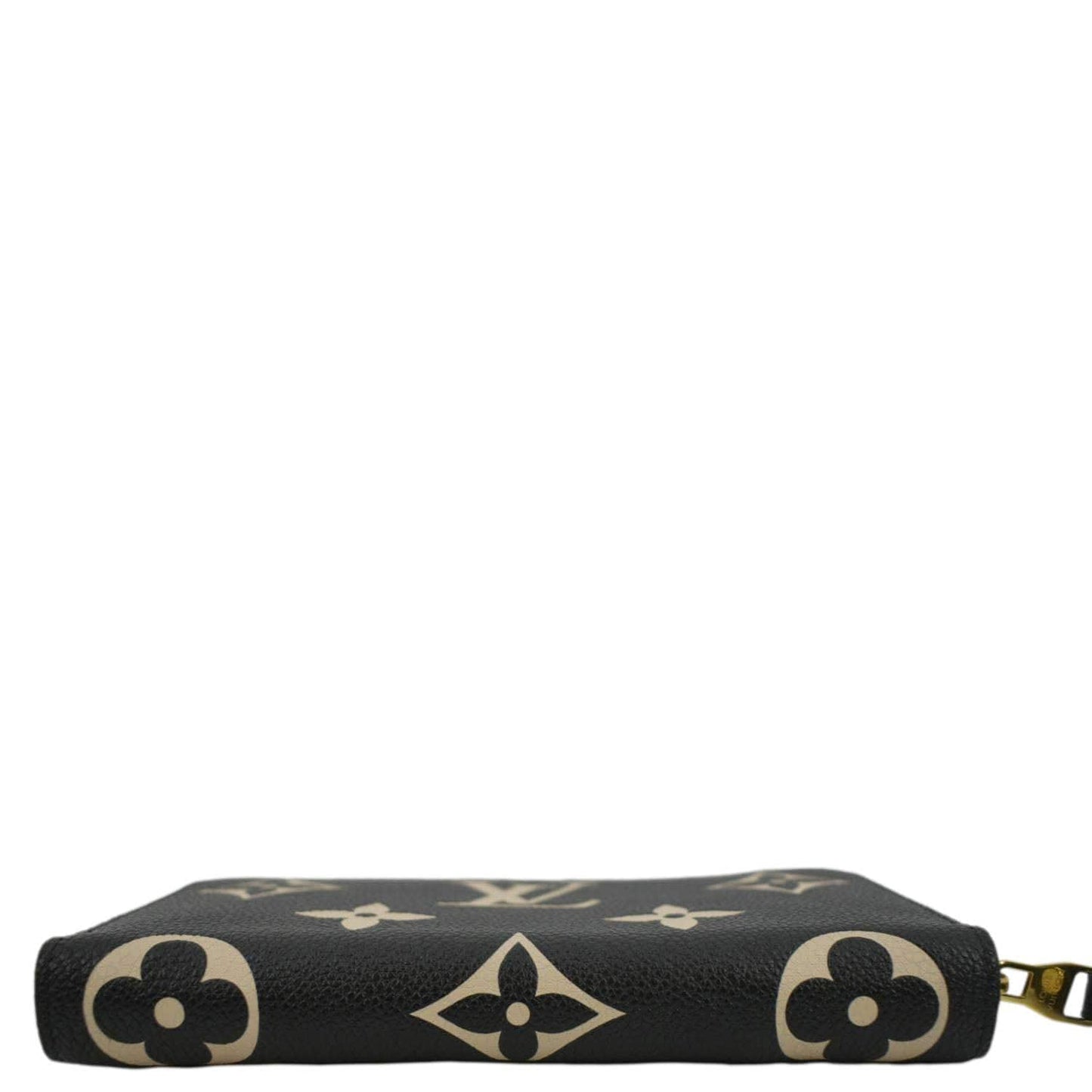 LOUIS VUITTON Bicolor Monogram Empreinte Leather Zippy Wallet Black