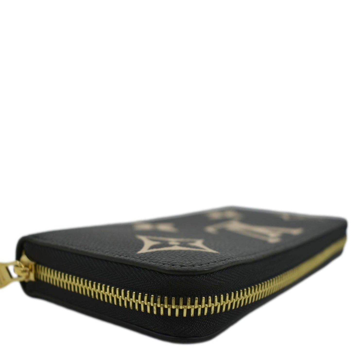 LOUIS VUITTON Bicolor Monogram Empreinte Leather Zippy Wallet Black