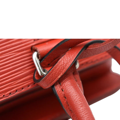LOUIS VUITTON Vaneau MM Epi Leather Shoulder Bag Red