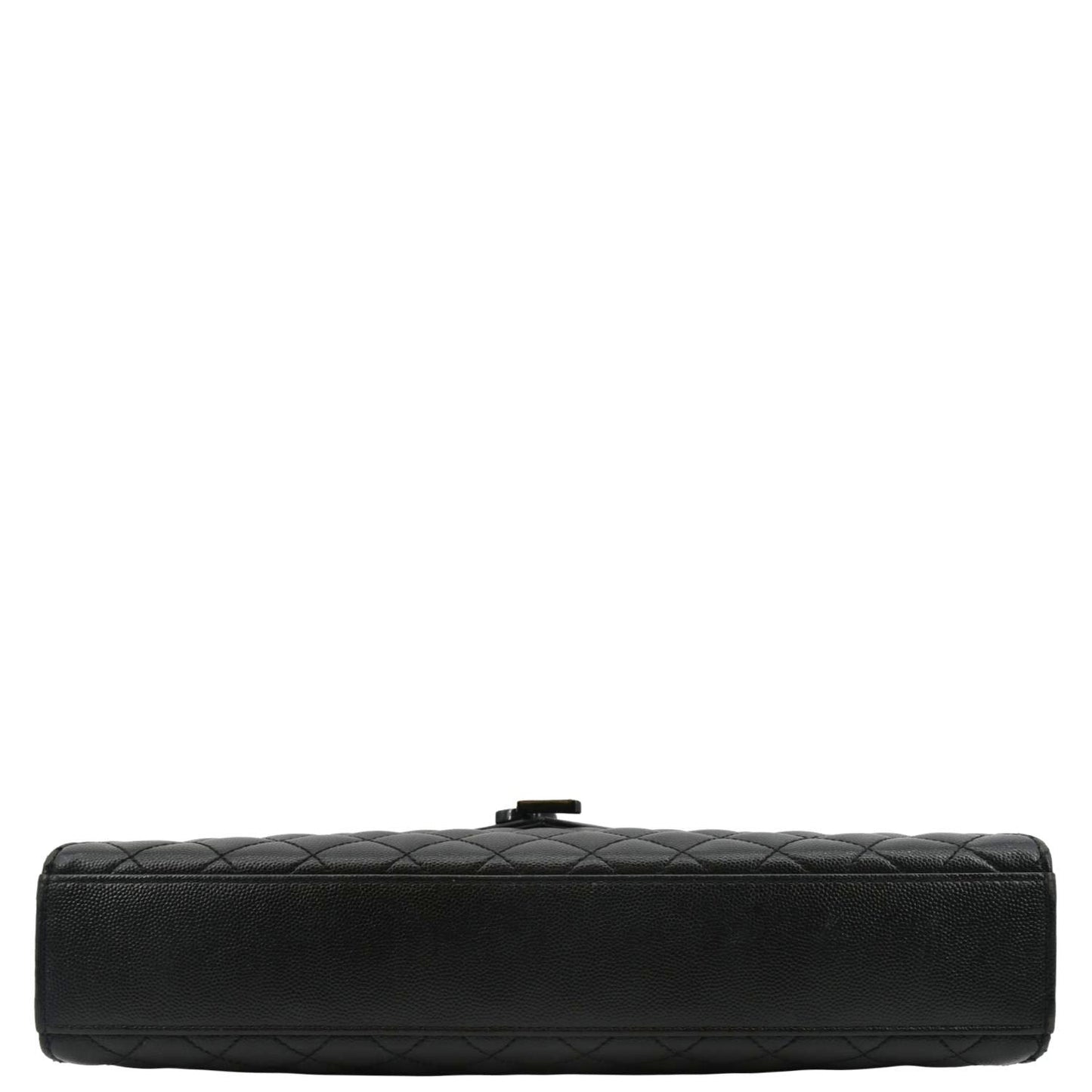 YVES SAINT LAURENT Envelope Mix Matelassé Chain Leather Shoulder Bag Black