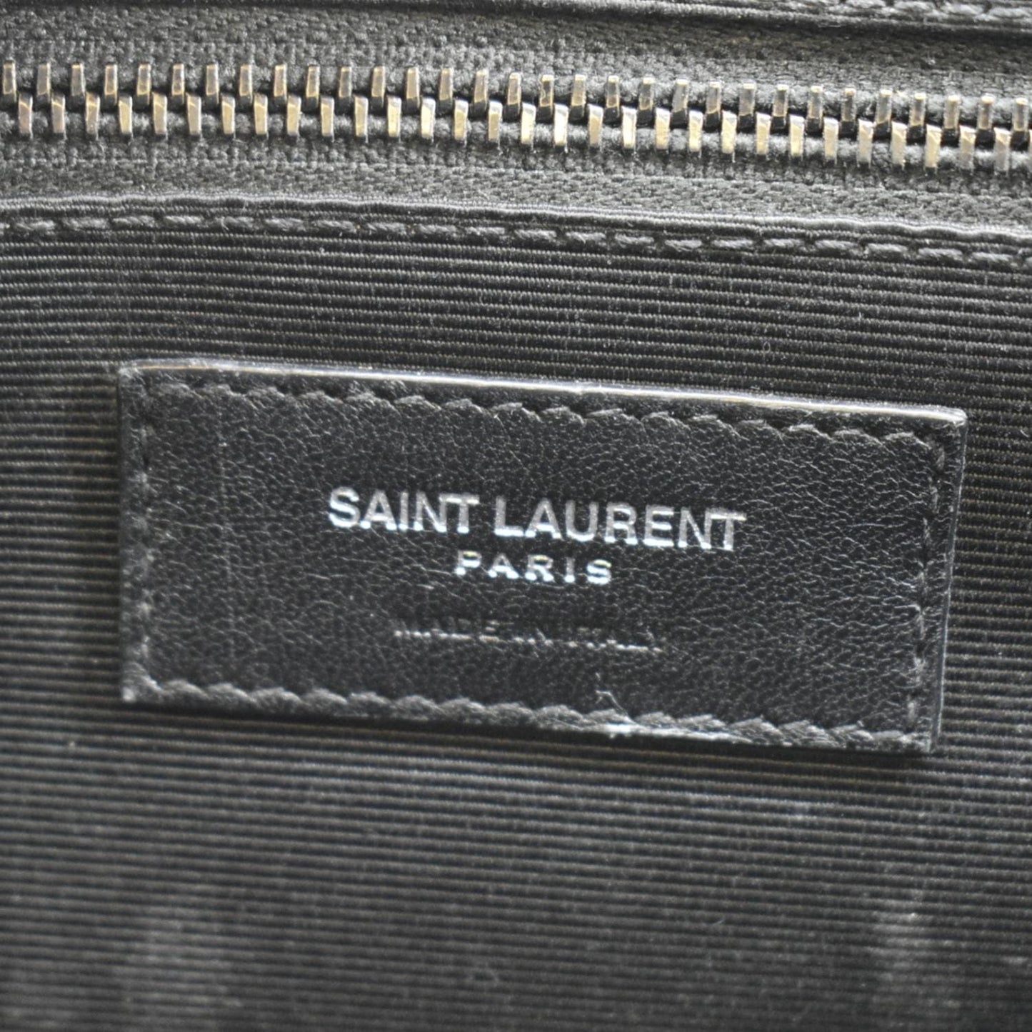 YVES SAINT LAURENT Envelope Mix Matelassé Chain Leather Shoulder Bag Black