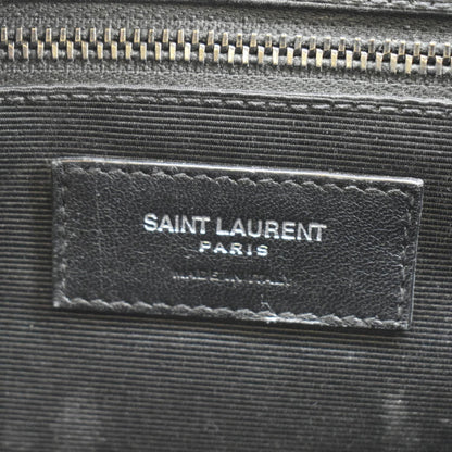 YVES SAINT LAURENT Envelope Mix Matelassé Chain Leather Shoulder Bag Black