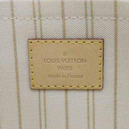 LOUIS VUITTON Wristlet Pochette Damier Azur Pouch White