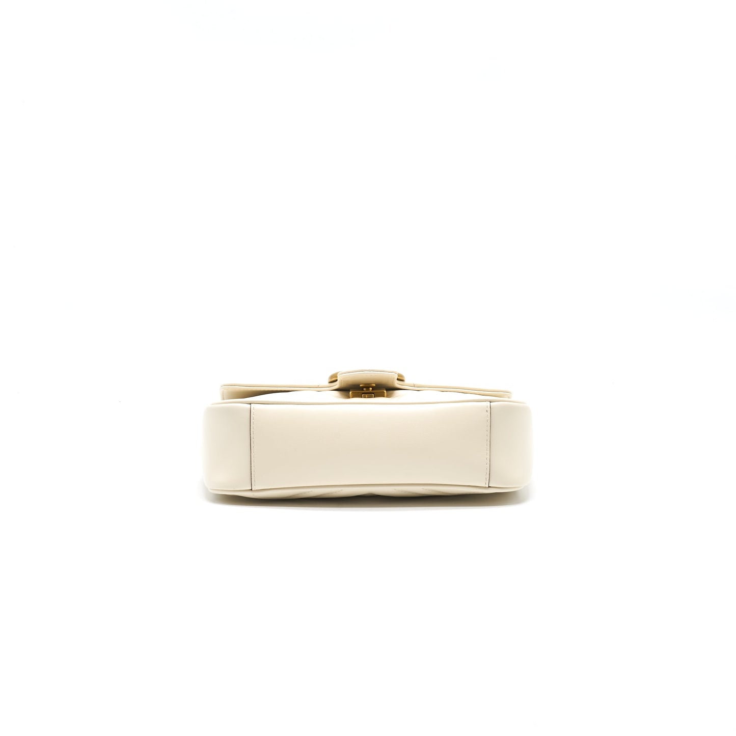 GUCCI GG MARMONT MINI BAG WHITE WITH GOLD