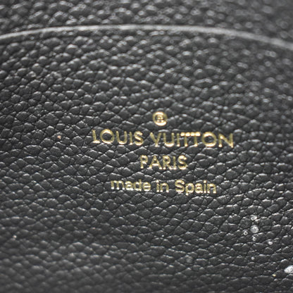 LOUIS VUITTON Double Zip Pochette Monogram Empreinte Crossbody Bag Black
