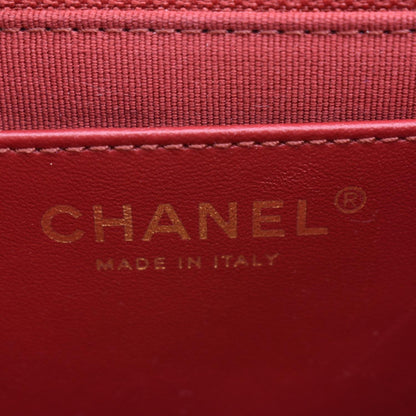 CHANEL Small Pillow Crush Flap Quilted Leather Shoulder Bag Red