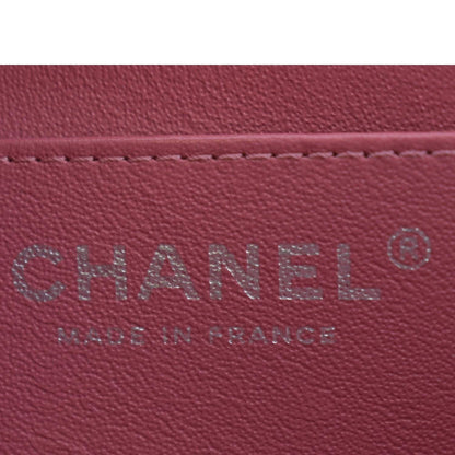 CHANEL Mini Square Flap Leather Crossbody Bag Pink