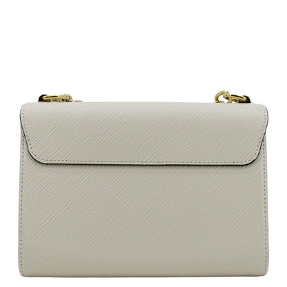 LOUIS VUITTON Twist Flower Epi Leather Chain Shoulder Bag Off White