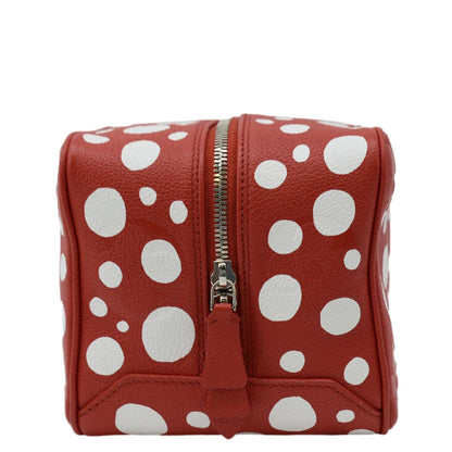LOUIS VUITTON x YAYOI Kusama Square Overseas Monogram Leather Shoulder Bag Red
