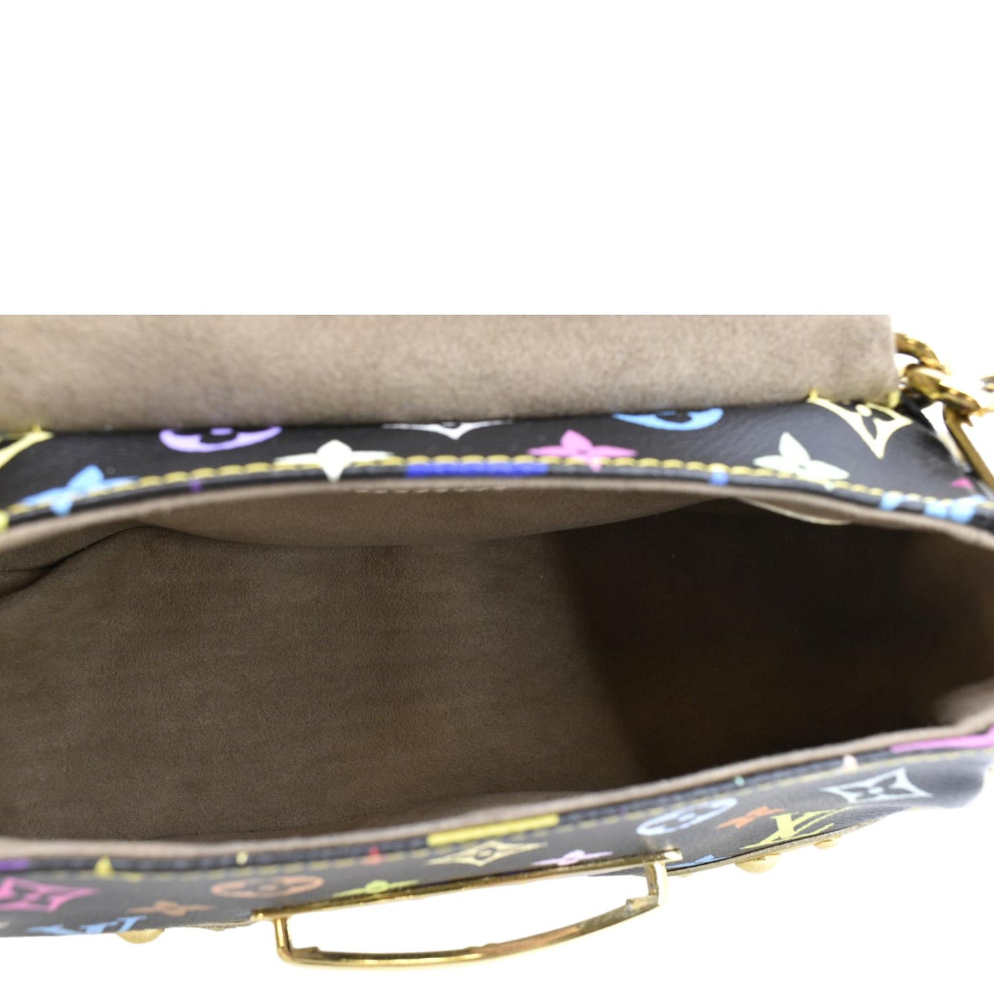 LOUIS VUITTON Marilyn Multicolor Monogram Canvas Satchel Bag Black