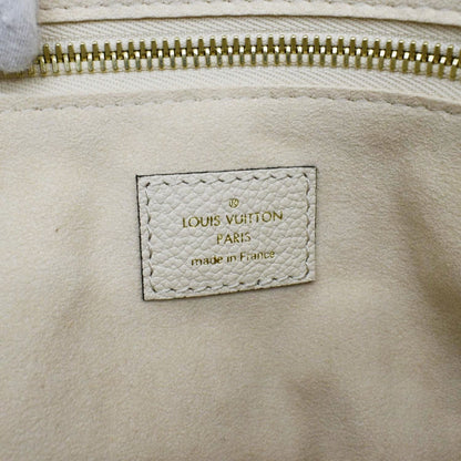LOUIS VUITTON Neverfull MM Empreinte Leather Tote Shoulder Bag Cream