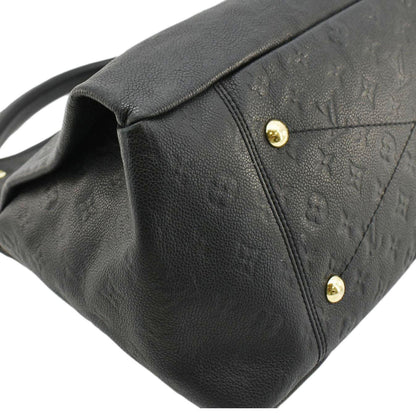 LOUIS VUITTON Artsy MM Monogram Empreinte Leather Shoulder Bag  Black