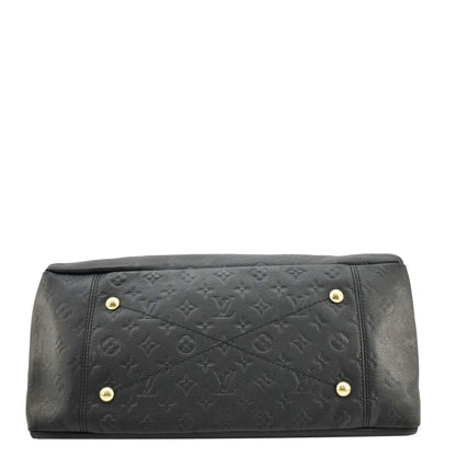 LOUIS VUITTON Artsy MM Monogram Empreinte Leather Shoulder Bag  Black