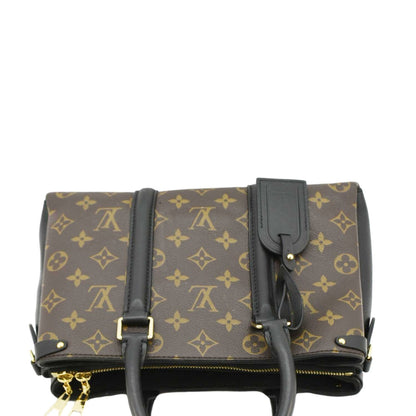 LOUIS VUITTON Soufflot BB Monogram Canvas Shoulder Bag Black