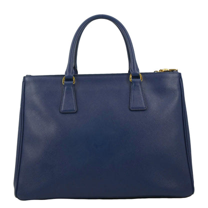 PRADA Galleria Double-Zip small Saffiano Leather Tote Bag Navy Blue