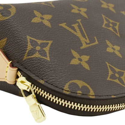 LOUIS VUITTON PM Monogram Canvas Cosmetic Pouch Brown