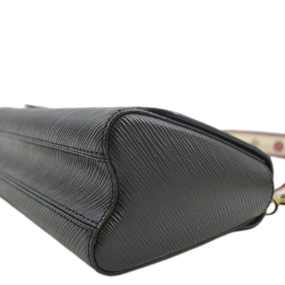 LOUIS VUITTON LV Twist MM Epi Leather Shoulder Bag Black