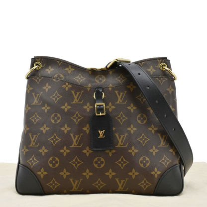 LOUIS VUITTON Odeon MM Monogram Canvas Shoulder Bag Brown