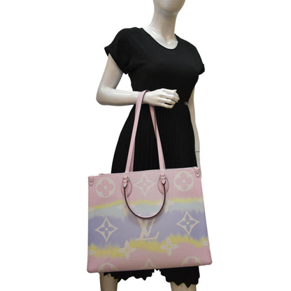 LOUIS VUITTON Escale Onthego GM Monogram Shoulder Bag Pastel Pink