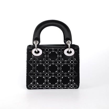 Christian Dior Mini Lady Dior Satin Black