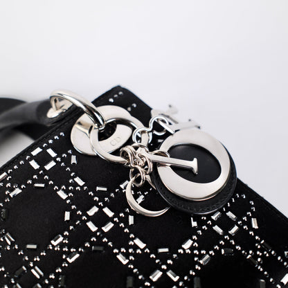 Christian Dior Mini Lady Dior Satin Black