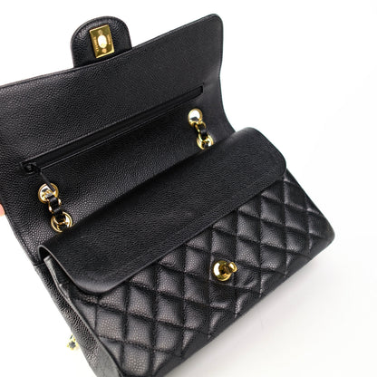 Chanel Medium M/L Caviar Classic Flap Black 23 series