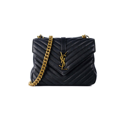 Saint Laurent Small College Black