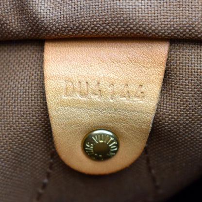 LOUIS VUITTON Speedy 25 Monogram Canvas Satchel Bag Brown