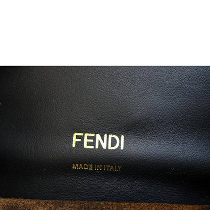 FENDI Kan U Leather Shoulder Bag Black