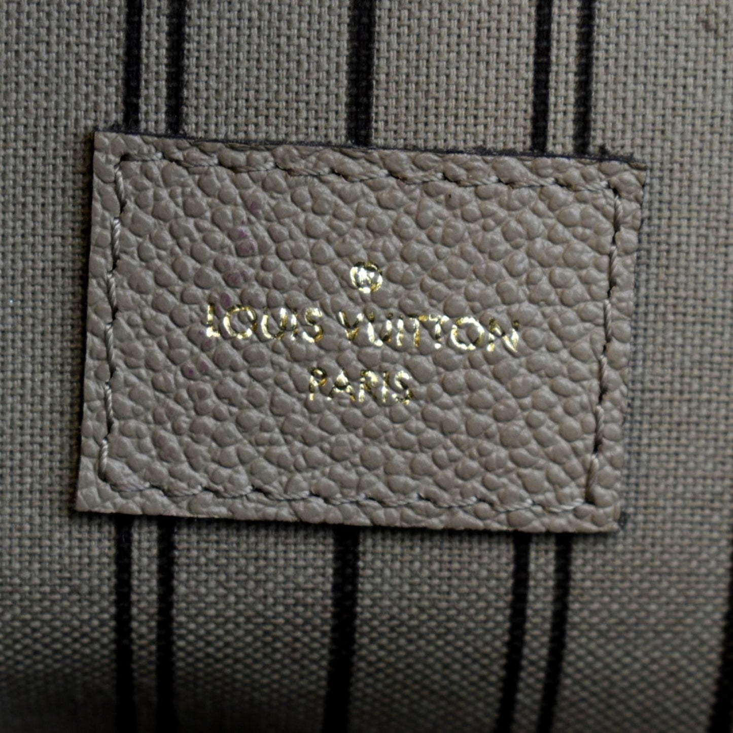 LOUIS VUITTON Metis Pochette Empreinte Leather Crossbody Bag Tourterelle