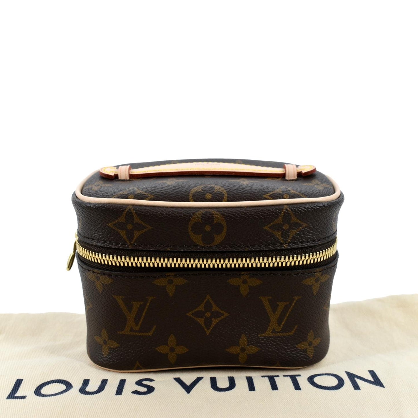 LOUIS VUITTON Nice Nano Monogram Canvas Toiletry Pouch Brown