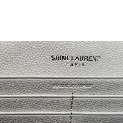 YVES SAINT LAURENT Grain De Poudre Envelope Chain Bag White