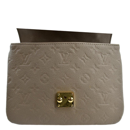 LOUIS VUITTON Metis Pochette Empreinte Leather Crossbody Bag Tourterelle