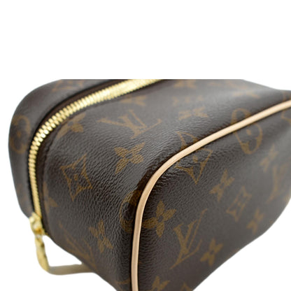LOUIS VUITTON Nice Nano Monogram Canvas Toiletry Pouch Brown