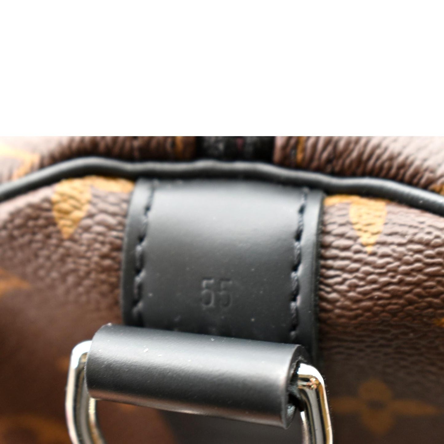 LOUIS VUITTON Keepall Bandouliere 55 Monogram Canvas Travel Bag Brown