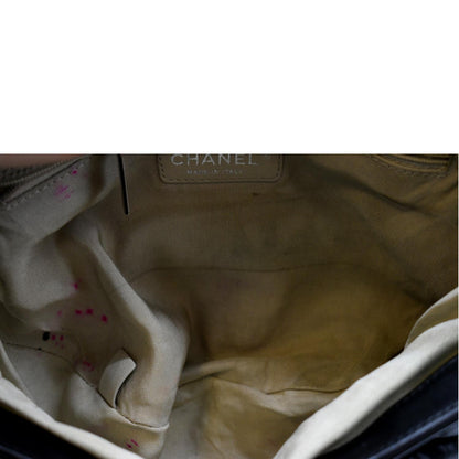 CHANEL CC Chain Around Flap Quilted Leather Crossbody Bag Black