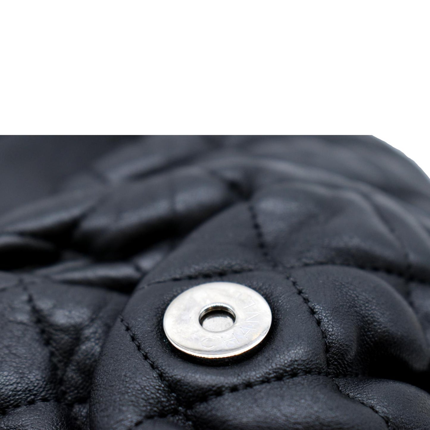 CHANEL CC Chain Around Flap Quilted Leather Crossbody Bag Black