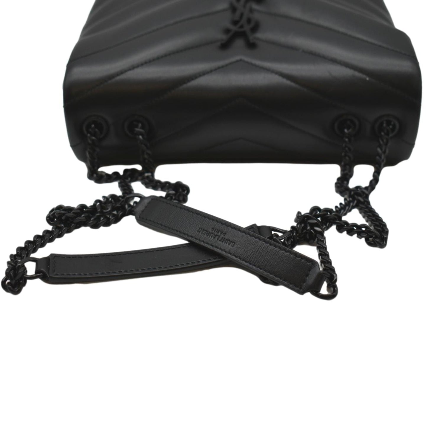 YVES SAINT LAURENT Loulou Small Calfskin Leather Shoulder Bag Black