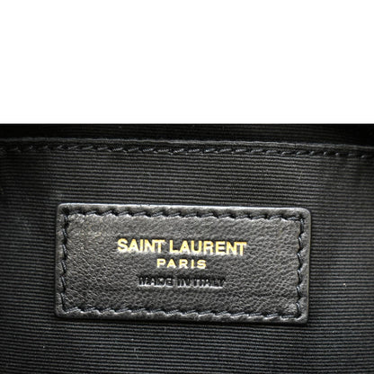 YVES SAINT LAURENT Lou Camera Chevron Leather Crossbody Bag Black