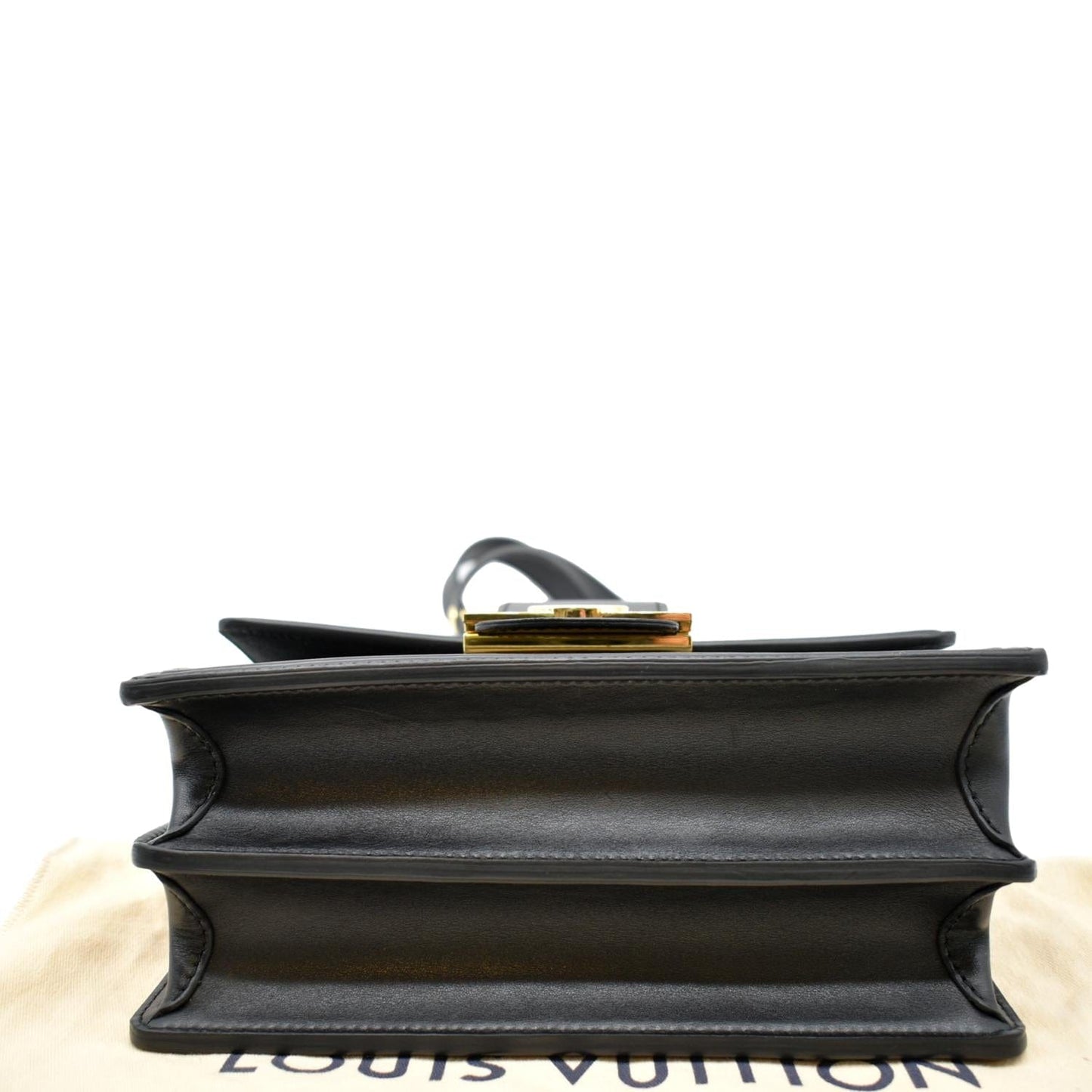 LOUIS VUITTON Dauphine MM Epi Leather Shoulder Bag Black