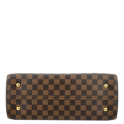 LOUIS VUITTON Kensington Bowling Damier Ebene Satchel Bag Brown