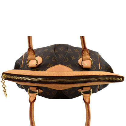 LOUIS VUITTON Tivoli PM Monogram Canvas Satchel Bag Brown