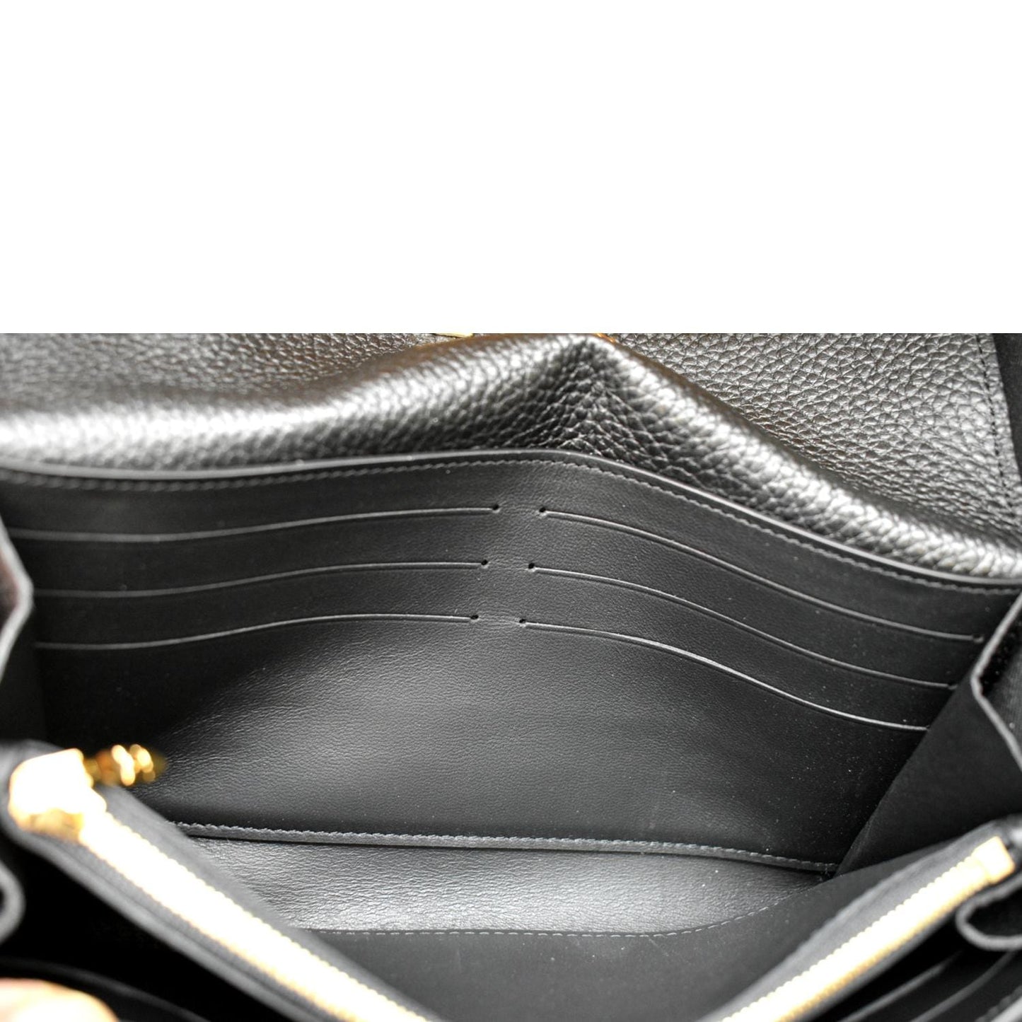 LOUIS VUITTON Capucines Crown Flowers Taurillon Wallet Black
