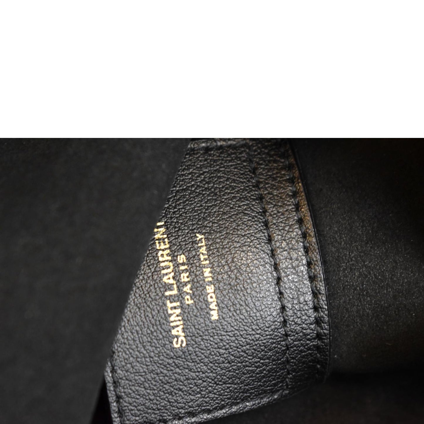 YVES SAINT LAURENT Toy Supple Leather Shopping Tote Bag Black